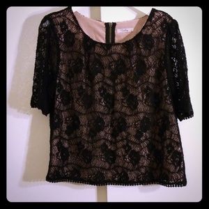 EUC Black Lace Blouse